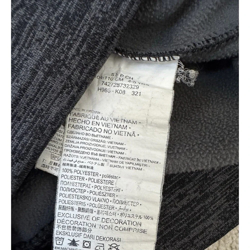 Nike Boys 4/5 Black/Gray Pullover Kangaroo Pocket Logo Hoodie